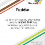 Padėka DAROM 2017
