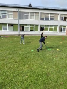 Linksmųju estafečių startas Linksmųju estafečių startas